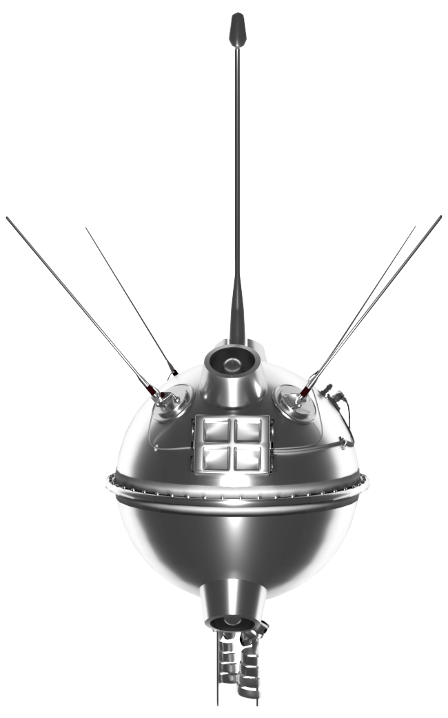 Rendering of the spherical Luna 2 spacecraft